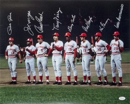 The Big Red Machine "Great 8" Multi-Signed 16x20 Photograph (JSA)